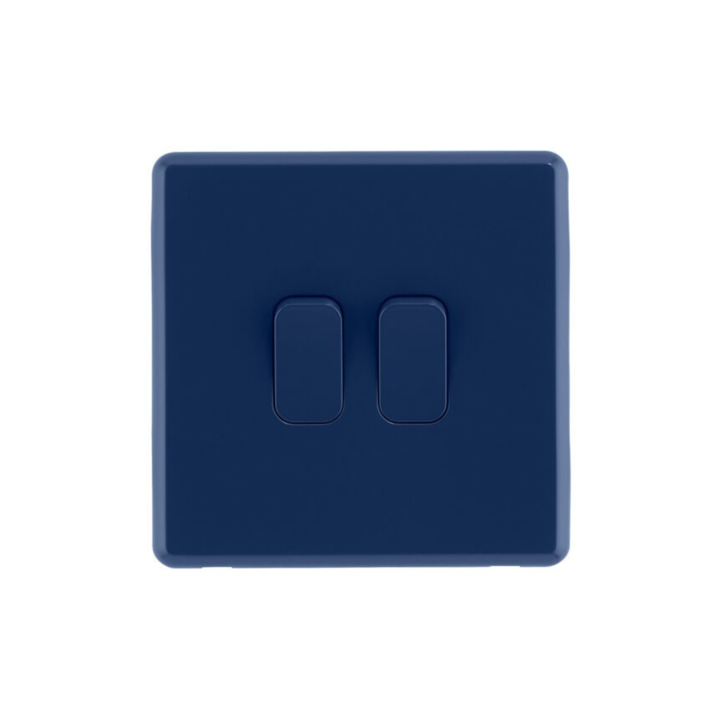 Midnight Blue 2 Gang 2 Way Light Switch