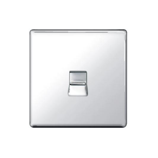BG Chrome 1 Gang Master Telephone Socket
