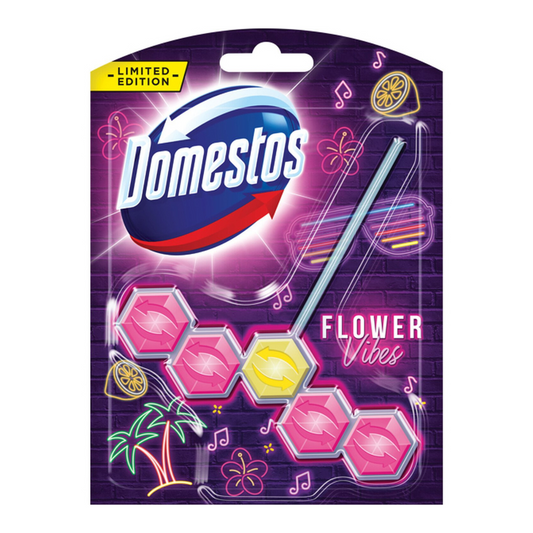 Domestos Power 5 Rim Block Flower Vibes