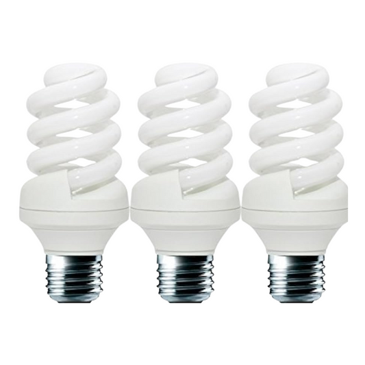 11W Spiral E27 Lamps 3 Pack